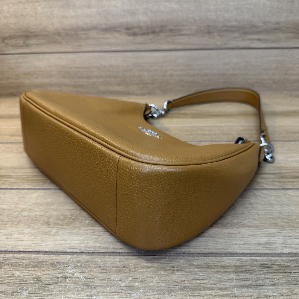 Coach Teri Hobo Shoulder Bag Light Saddle Brown Pebbled Leather CJ517 - Picture 9 of 16